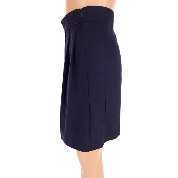 Ottod'ame Pleated Wool Blend Shorts Size 2 Blue NWT - Picture 5 of 12